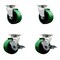 Service Caster Tool Box Caster Wheel Set 4'' Green Poly on Cast Iron Swivel Casters, 4PK TOOL-SCC-20S420-PUB-GB-2-TLB-2 - alternate 1